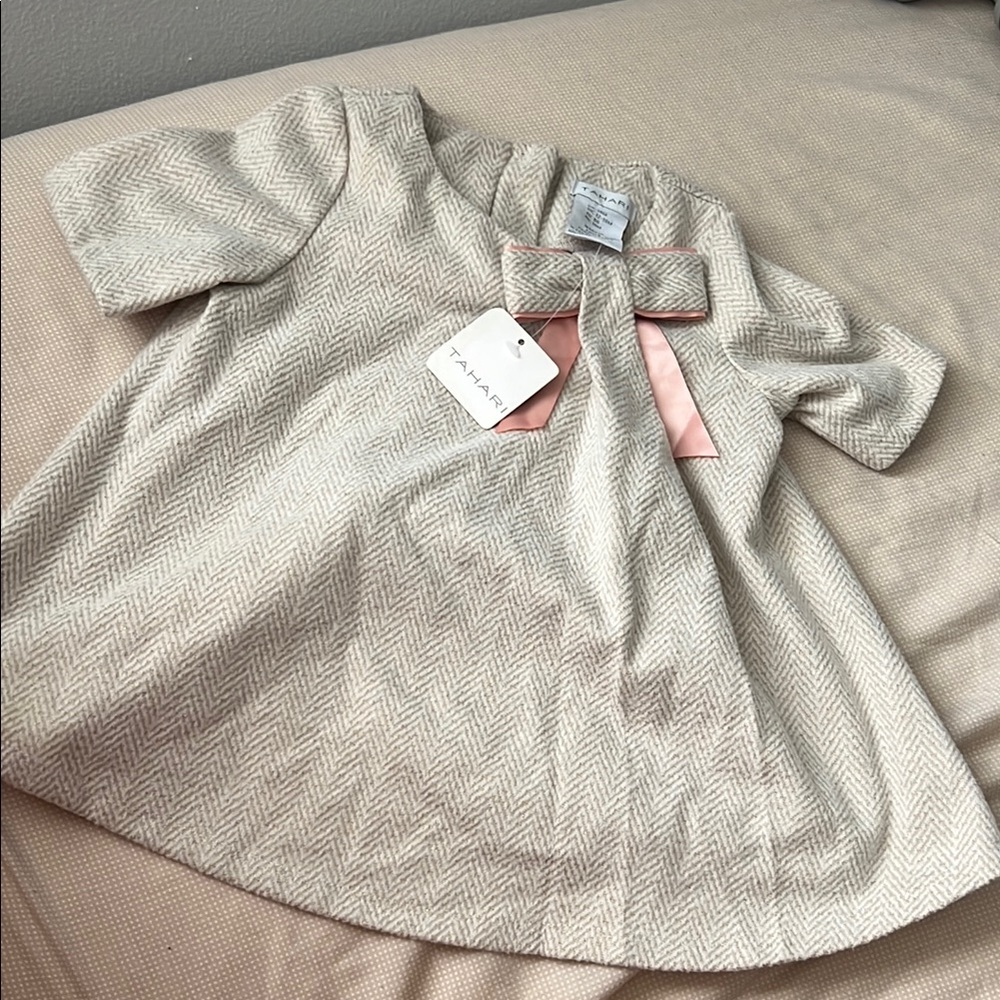 Elegant Cream and Pink Kids Dress